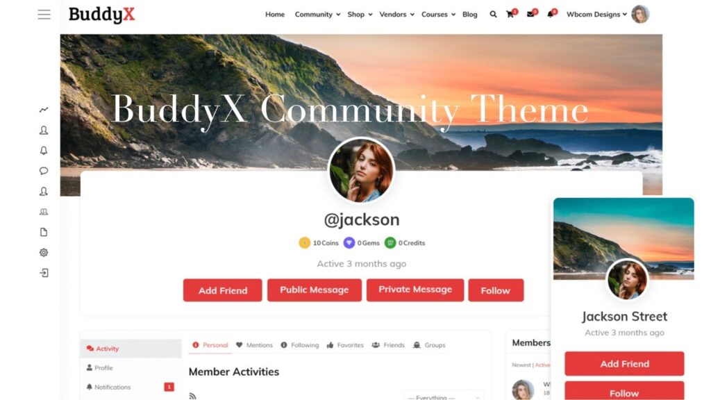 BuddyX Community WordPress Theme